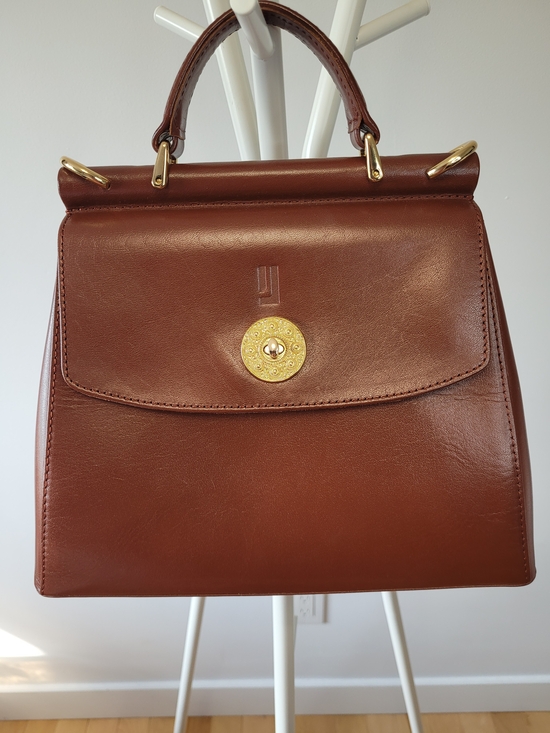 Jafferjees Handbags - 🍂 Jafferjees Vintage Brown Leather Top-Handle Handbag - EUC